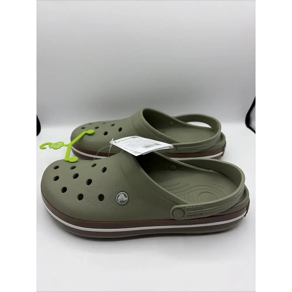CROCS Crocband Gum Clog 212756 Cargo Green Men’s M 12 NWT